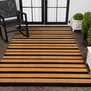 Hadley Modern Classic Ticking Stripe Coir Area Rug